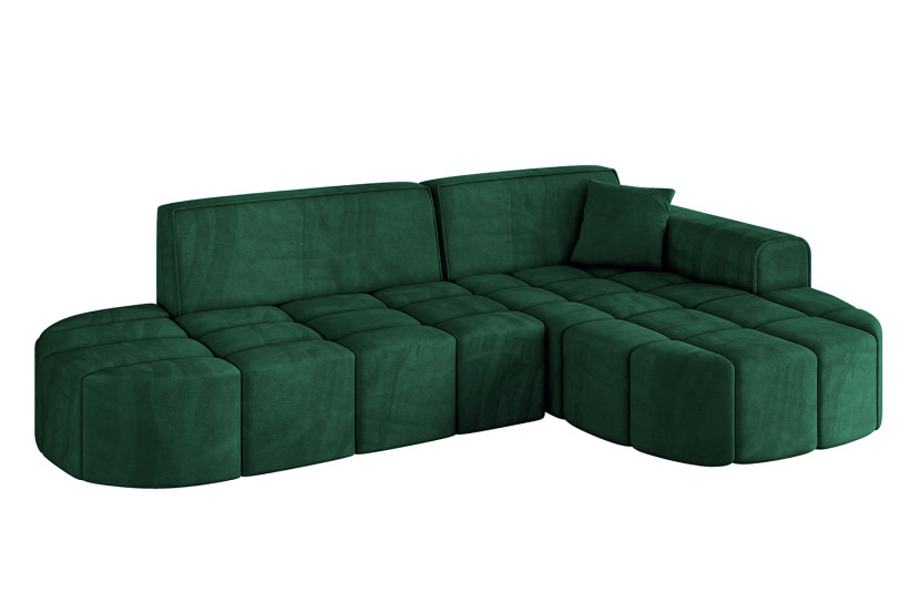 Narożnik prawostronny bez funkcji spania LIVO-L1 - 252x173x79,5 Zielony 795959