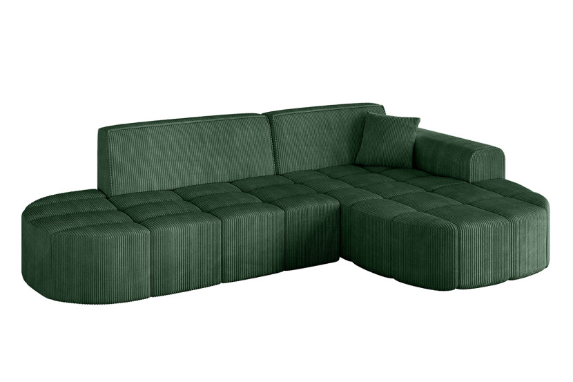 Narożnik prawostronny bez funkcji spania LIVO-L1 - 252x173x79,5 Zielony 796033