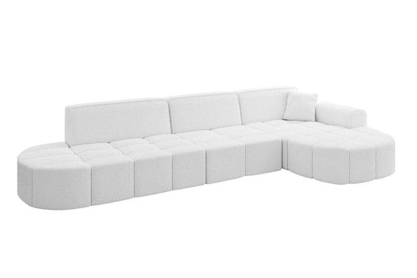 Narożnik prawostronny bez funkcji spania LIVO-L2 - 337x173x79,5 Biały 796091