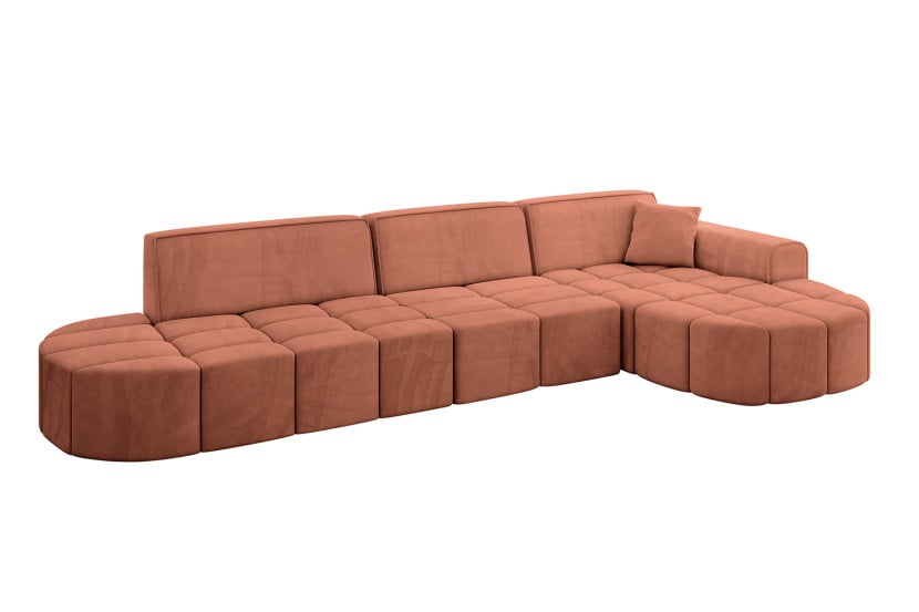 Narożnik prawostronny bez funkcji spania LIVO-L2 - 337x173x79,5 Morelowy 796109