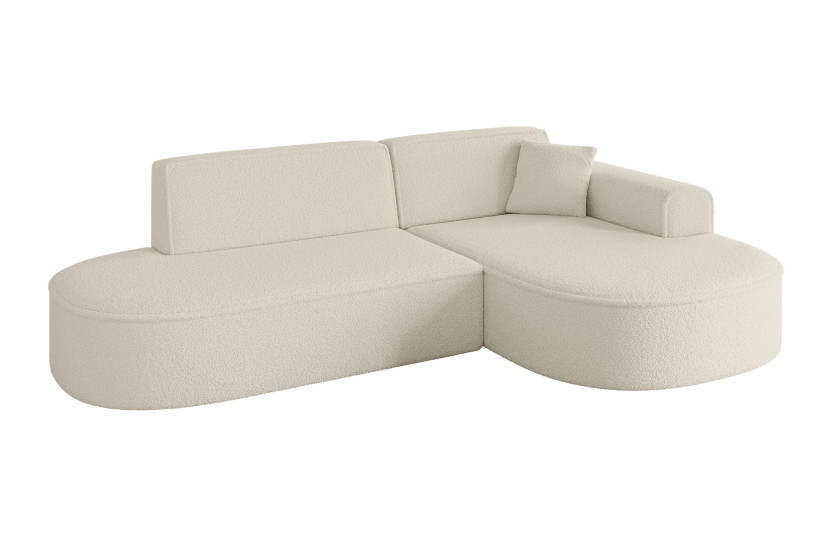 Narożnik prawostronny bez funkcji spania MARI-L1 243x171x79,5 cm Beżowy 525047
