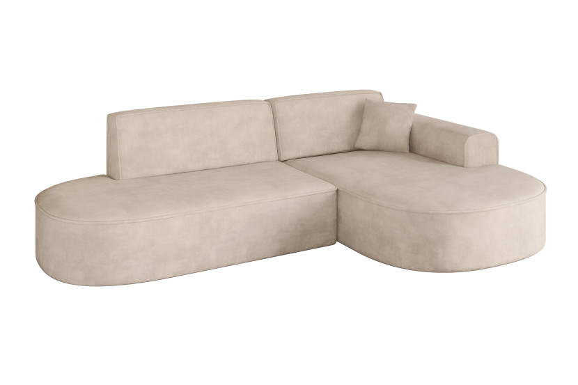 Narożnik prawostronny bez funkcji spania MARI-L1 243x171x79,5 cm Beżowy 710672
