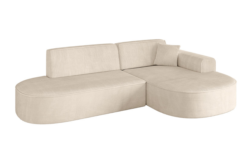 Narożnik prawostronny bez funkcji spania MARI-L1 243x171x79,5 cm Beżowy 525034