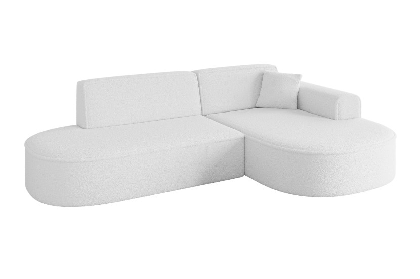 Narożnik prawostronny bez funkcji spania MARI-L1 243x171x79,5 cm Biały 525098