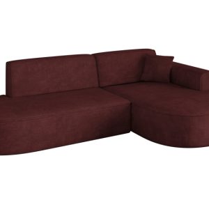 Narożnik prawostronny bez funkcji spania MARI-L1 243x171x79,5 cm Bordowy 710673 Narożnik prawostronny bez funkcji spania MARI-L1 243x171x79,5 cm Bordowy 710673