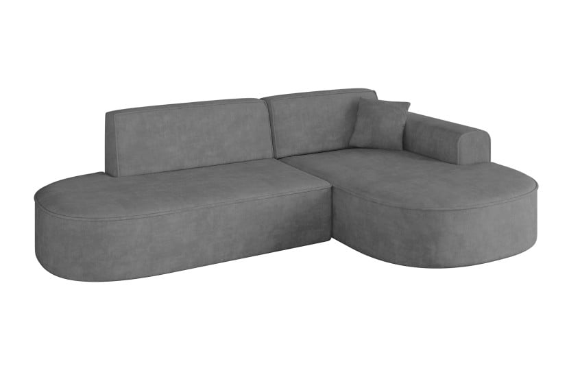 Narożnik prawostronny bez funkcji spania MARI-L1 243x171x79,5 cm Szary 710644