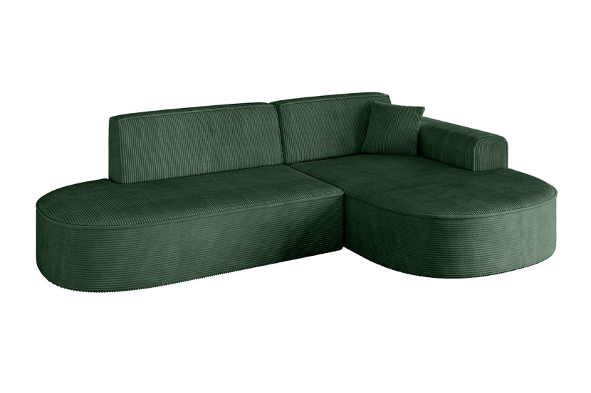 Narożnik prawostronny bez funkcji spania MARI-L1 243x171x79,5 cm Zielony 525111