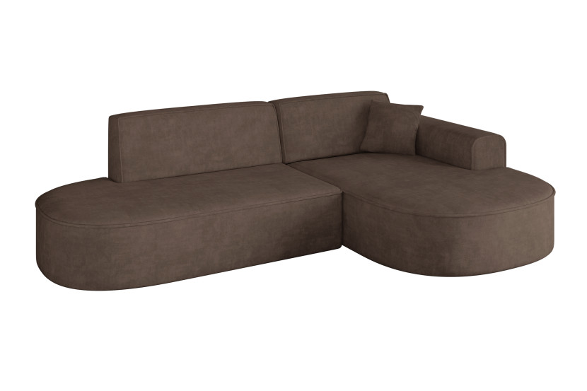 Narożnik prawostronny bez funkcji spania MARI-L1 243x171x79,5cm Brązowy 710675