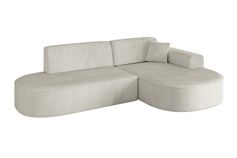 Narożnik prawostronny bez funkcji spania MARI-L1 243x171x79,5cm Kremowy 525003