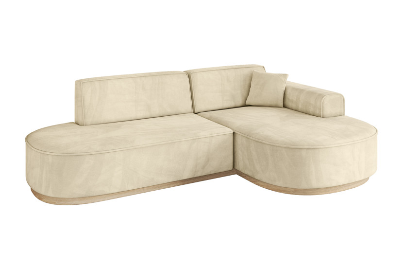Narożnik prawostronny bez funkcji spania MARI-L1-v1 243x171x83 cm Beżowy 729315