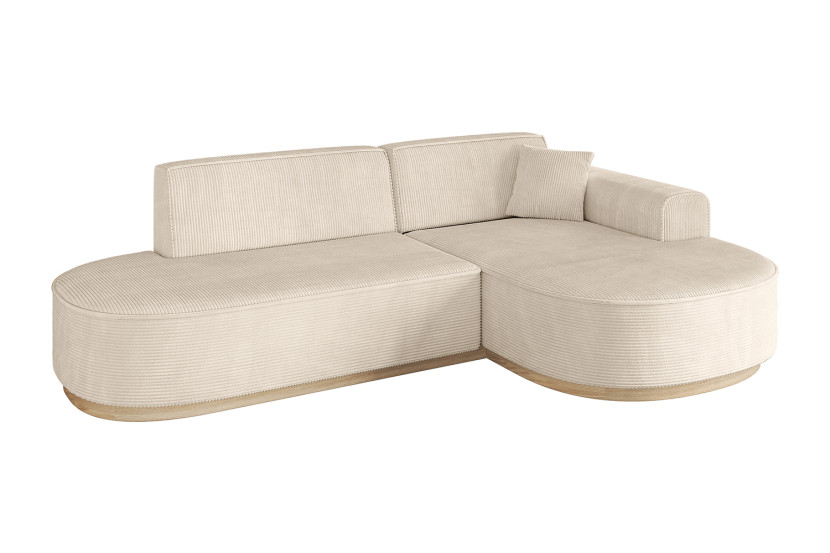 Narożnik prawostronny bez funkcji spania MARI-L1-v1 243x171x83 cm Beżowy 729238