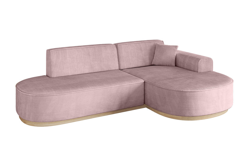 Narożnik prawostronny bez funkcji spania MARI-L1-v1 243x171x83 cm Różowy 729469