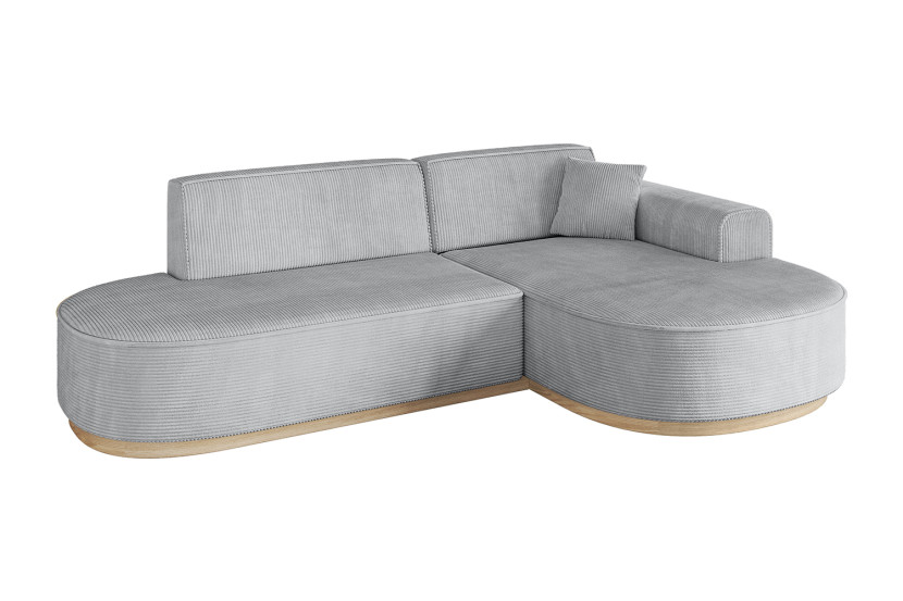 Narożnik prawostronny bez funkcji spania MARI-L1-v1 243x171x83 cm Szary 729299