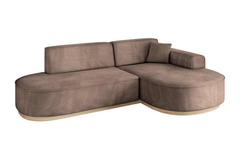 Narożnik prawostronny bez funkcji spania MARI-L1-v1 243x171x83cm Brązowy 729251