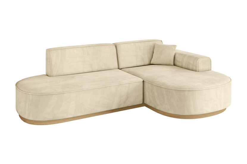 Narożnik prawostronny bez funkcji spania MARI-L1-v2 243x171x83 cm Beżowy 729402