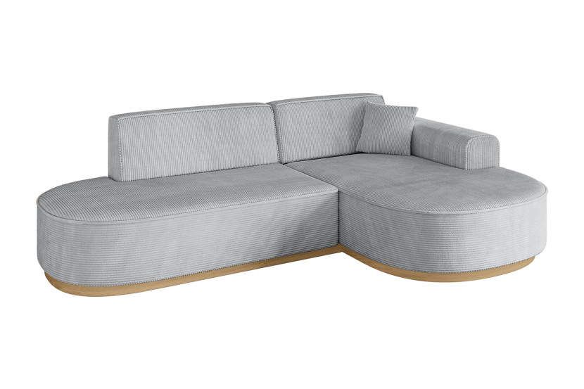 Narożnik prawostronny bez funkcji spania MARI-L1-v2 243x171x83 cm Szary 729319