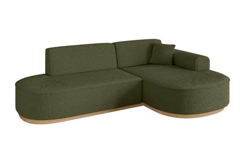 Narożnik prawostronny bez funkcji spania MARI-L1-v2 243x171x83 cm Zielony 729220