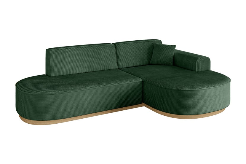 Narożnik prawostronny bez funkcji spania MARI-L1-v2 243x171x83 cm Zielony 729227