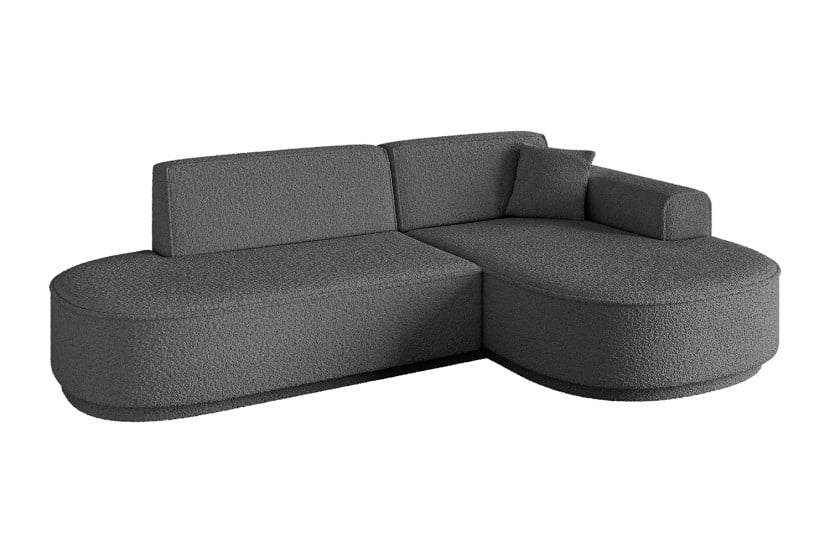 Narożnik prawostronny bez funkcji spania MARI-L1-v3 243x171x83 cm Szary 769476