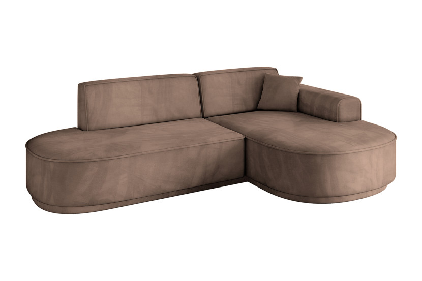 Narożnik prawostronny bez funkcji spania MARI-L1-v3 243x171x83cm Brązowy 769367