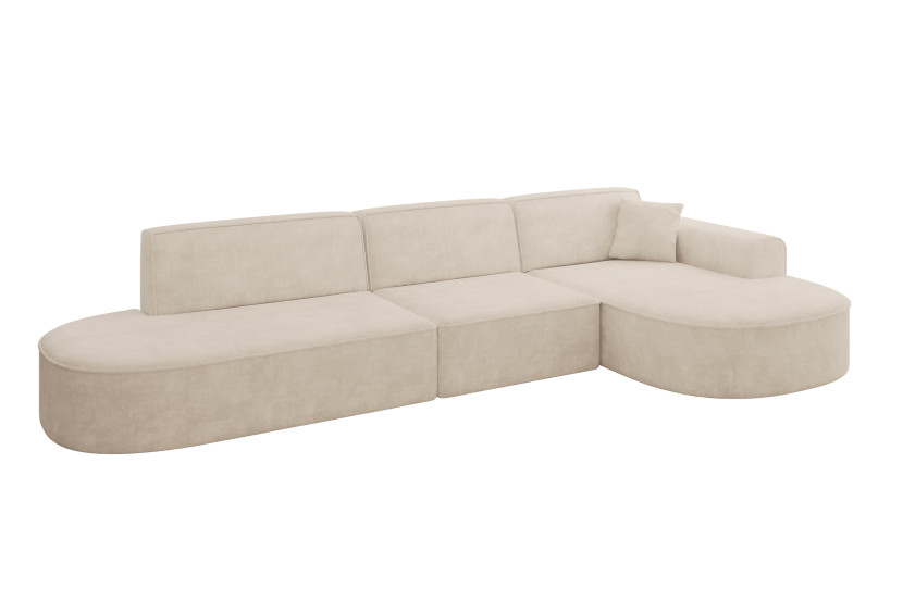Narożnik prawostronny bez funkcji spania MARI-L2 328x171x79,5 cm Beżowy 710655