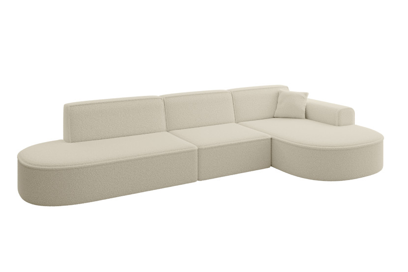 Narożnik prawostronny bez funkcji spania MARI-L2 328x171x79,5 cm Beżowy 525036