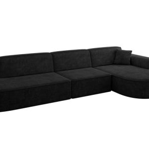 Narożnik prawostronny bez funkcji spania MARI-L2 328x171x79,5 cm Czarny 710641 Narożnik prawostronny bez funkcji spania MARI-L2 328x171x79,5 cm Czarny 710641