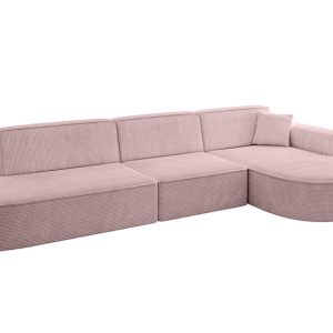 Narożnik prawostronny bez funkcji spania MARI-L2 328x171x79,5 cm Różowy 525084 Narożnik prawostronny bez funkcji spania MARI-L2 328x171x79,5 cm Różowy 525084