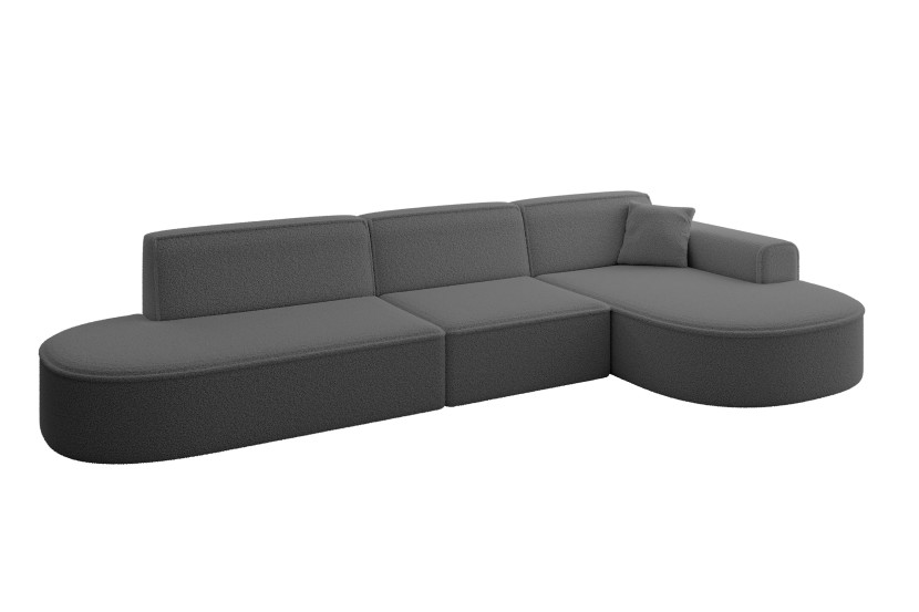 Narożnik prawostronny bez funkcji spania MARI-L2 328x171x79,5 cm Szary 525085