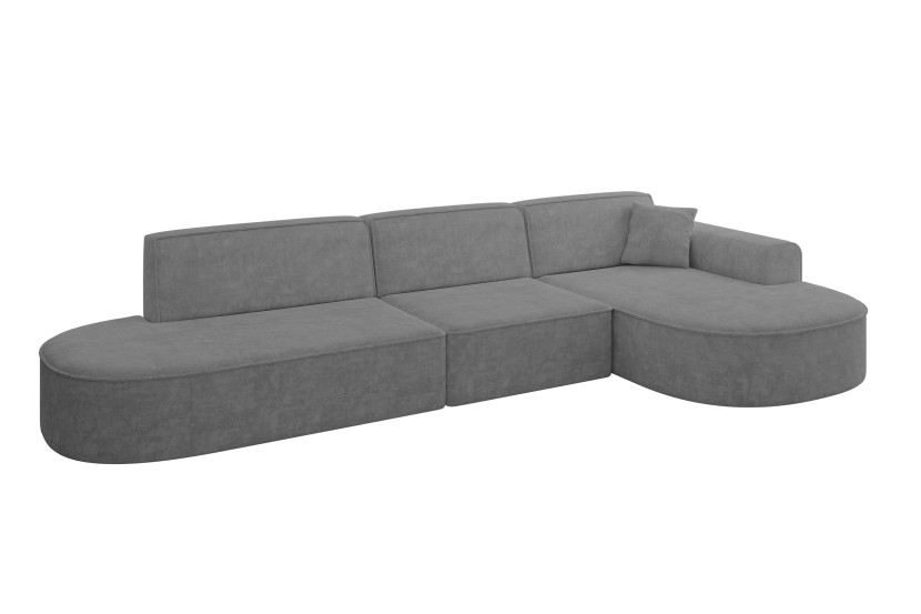 Narożnik prawostronny bez funkcji spania MARI-L2 328x171x79,5 cm Szary 710616