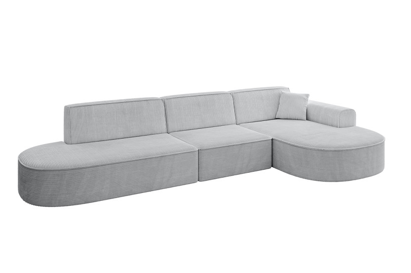 Narożnik prawostronny bez funkcji spania MARI-L2 328x171x79,5 cm Szary 525073