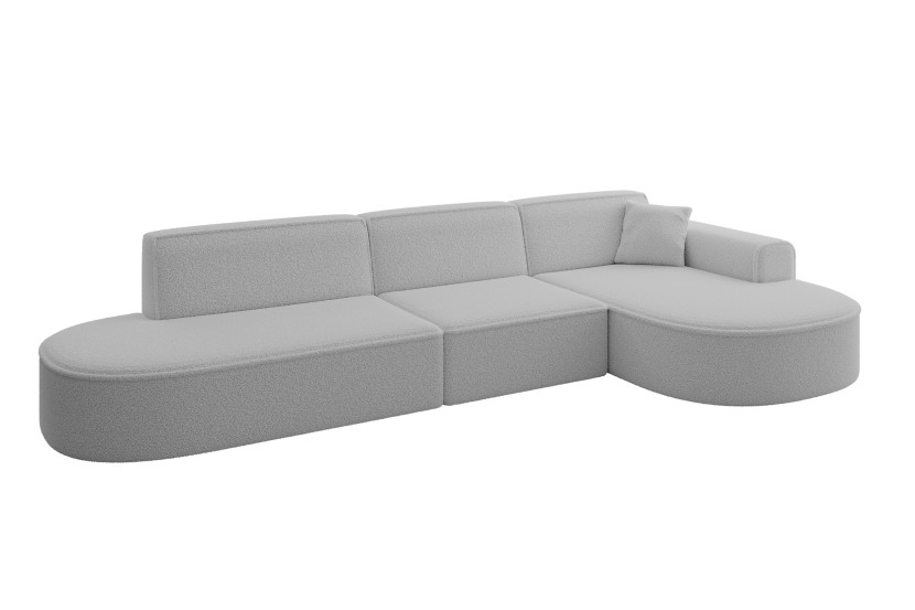 Narożnik prawostronny bez funkcji spania MARI-L2 328x171x79,5cm Jasnoszary 525020