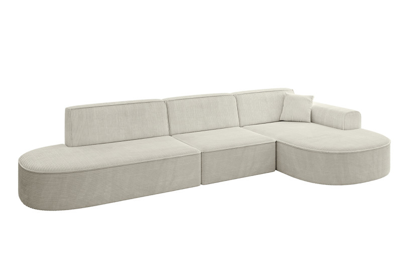 Narożnik prawostronny bez funkcji spania MARI-L2 328x171x79,5cm Kremowy 525067