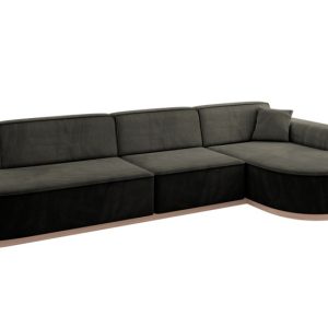 Narożnik prawostronny bez funkcji spania MARI-L2-v1 328x171x83 cm Czarny 729359 Narożnik prawostronny bez funkcji spania MARI-L2-v1 328x171x83 cm Czarny 729359