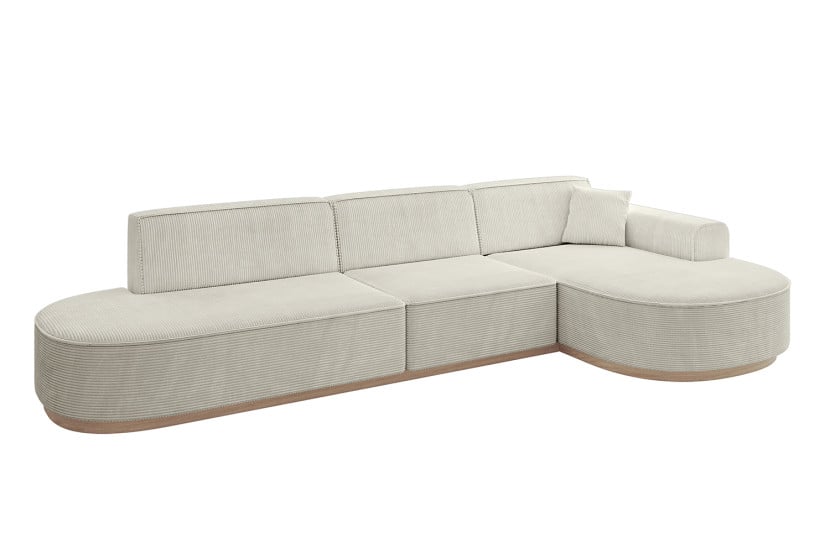 Narożnik prawostronny bez funkcji spania MARI-L2-v1 328x171x83cm Kremowy 729203