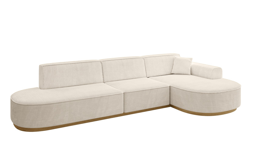 Narożnik prawostronny bez funkcji spania MARI-L2-v2 328x171x83 cm Beżowy 729451