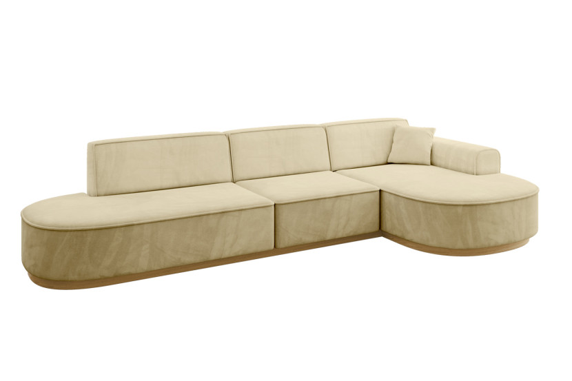 Narożnik prawostronny bez funkcji spania MARI-L2-v2 328x171x83 cm Beżowy 729297