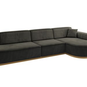 Narożnik prawostronny bez funkcji spania MARI-L2-v2 328x171x83 cm Czarny 729369 Narożnik prawostronny bez funkcji spania MARI-L2-v2 328x171x83 cm Czarny 729369