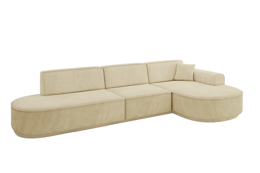 Narożnik prawostronny bez funkcji spania MARI-L2-v3 328x171x83 cm Beżowy 769509