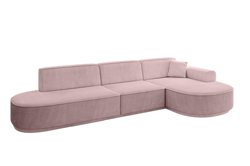 Narożnik prawostronny bez funkcji spania MARI-L2-v3 328x171x83 cm Różowy 769424