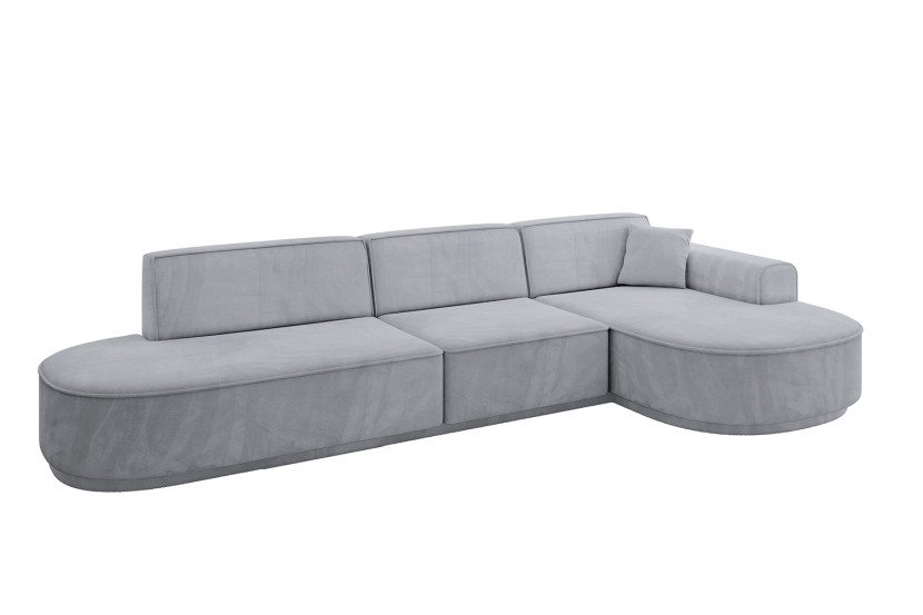 Narożnik prawostronny bez funkcji spania MARI-L2-v3 328x171x83 cm Szary 769397