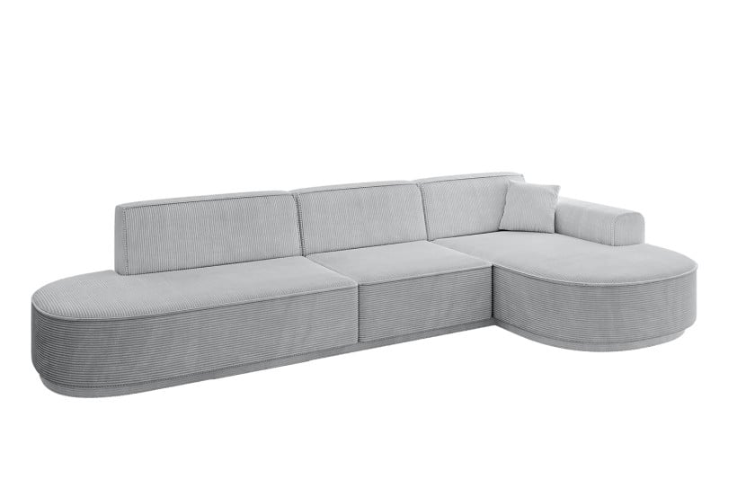 Narożnik prawostronny bez funkcji spania MARI-L2-v3 328x171x83 cm Szary 769437