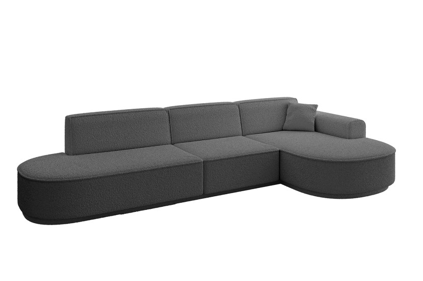 Narożnik prawostronny bez funkcji spania MARI-L2-v3 328x171x83 cm Szary 769369