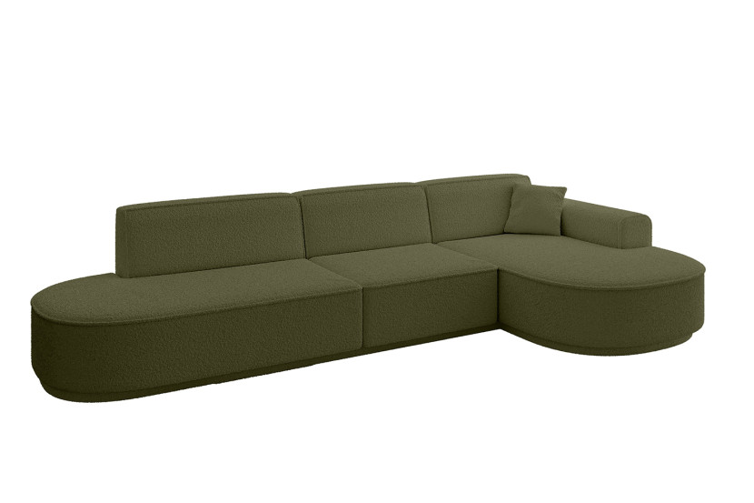 Narożnik prawostronny bez funkcji spania MARI-L2-v3 328x171x83 cm Zielony 769454