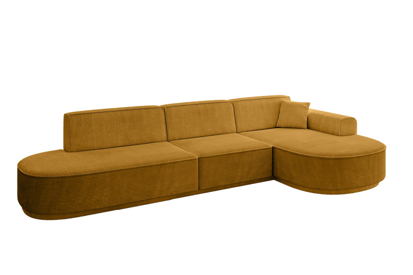Narożnik prawostronny bez funkcji spania MARI-L2-v3 328x171x83 cm Żółty 769394