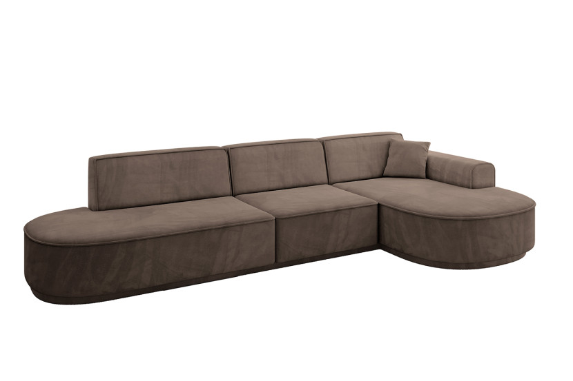 Narożnik prawostronny bez funkcji spania MARI-L2-v3 328x171x83cm Brązowy 769425