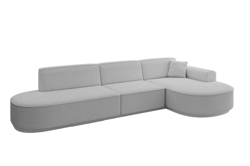 Narożnik prawostronny bez funkcji spania MARI-L2-v3 328x171x83cm Jasnoszary 769489