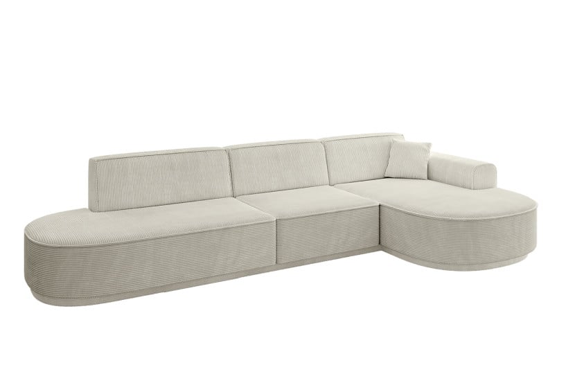Narożnik prawostronny bez funkcji spania MARI-L2-v3 328x171x83cm Kremowy 769461