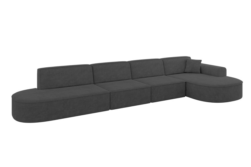 Narożnik prawostronny bez funkcji spania MARI-L3 413x171x79,5 Ciemnoszary 710650