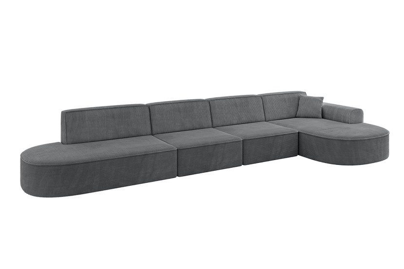 Narożnik prawostronny bez funkcji spania MARI-L3 413x171x79,5 Ciemnoszary 525157